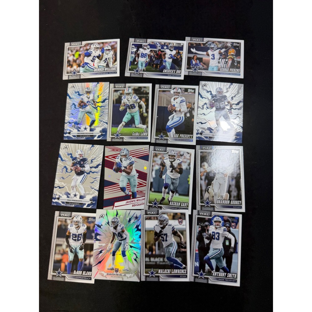 Topps Panini Dallas Cowboys Card Lot OS Multi Excellent Dak Prescott CeeDee Lamb